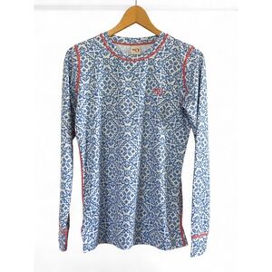 Kari Traa Fryd Wmns Blue/White Geo Performance LS Base Layer M Shirt Outdoor Ski